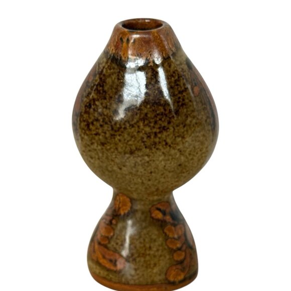 Vintage Tonala Sun Face Pottery Vase by Carlos Villanueva Mexico - Picture 6 of 8